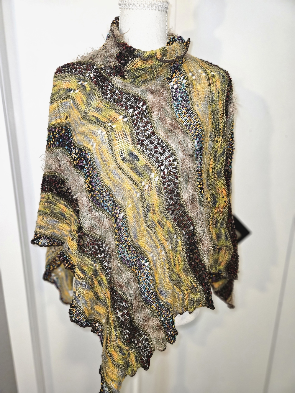 Italian Wool Blend Cape Sweater